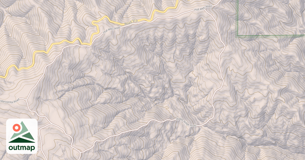 Map of WALDO RIDGE