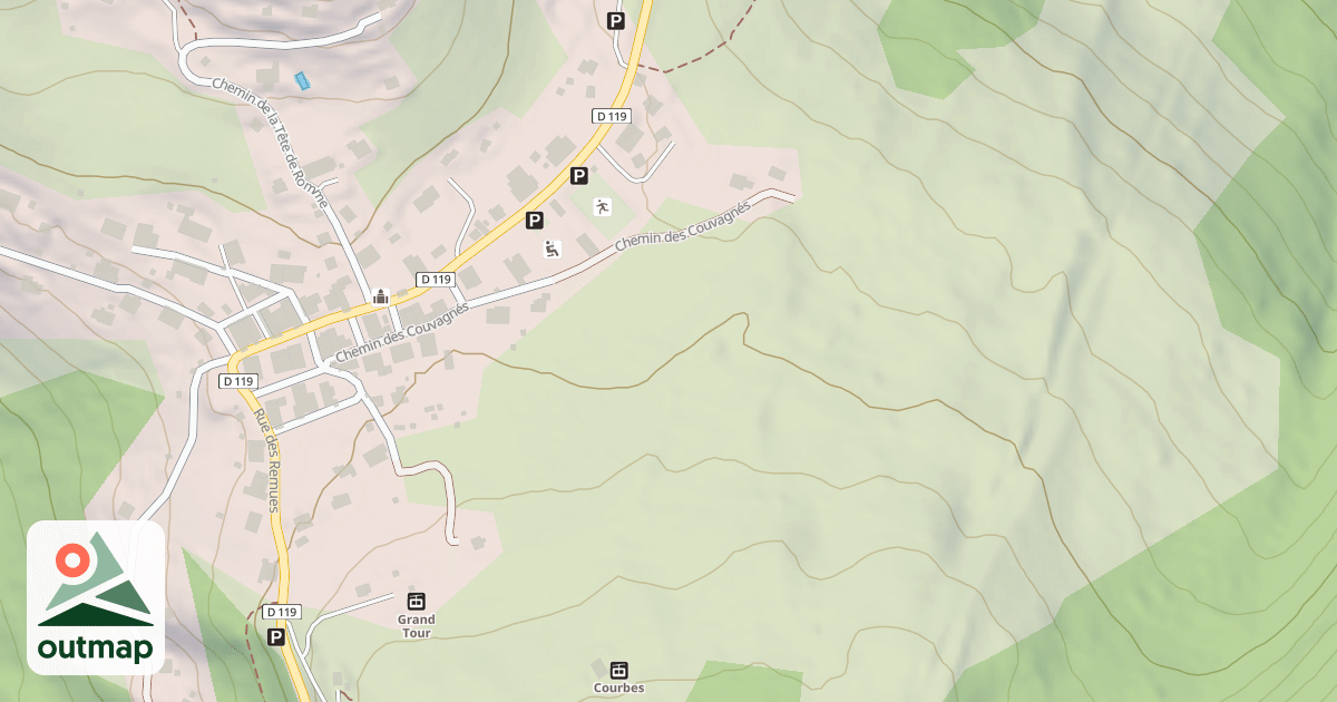Map of Espace luge