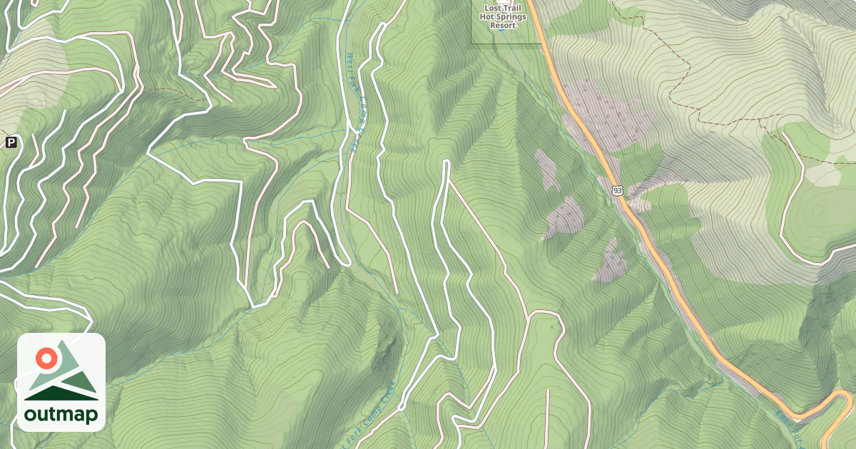 Map of (FDR) WEST FORK CAMP CREEK