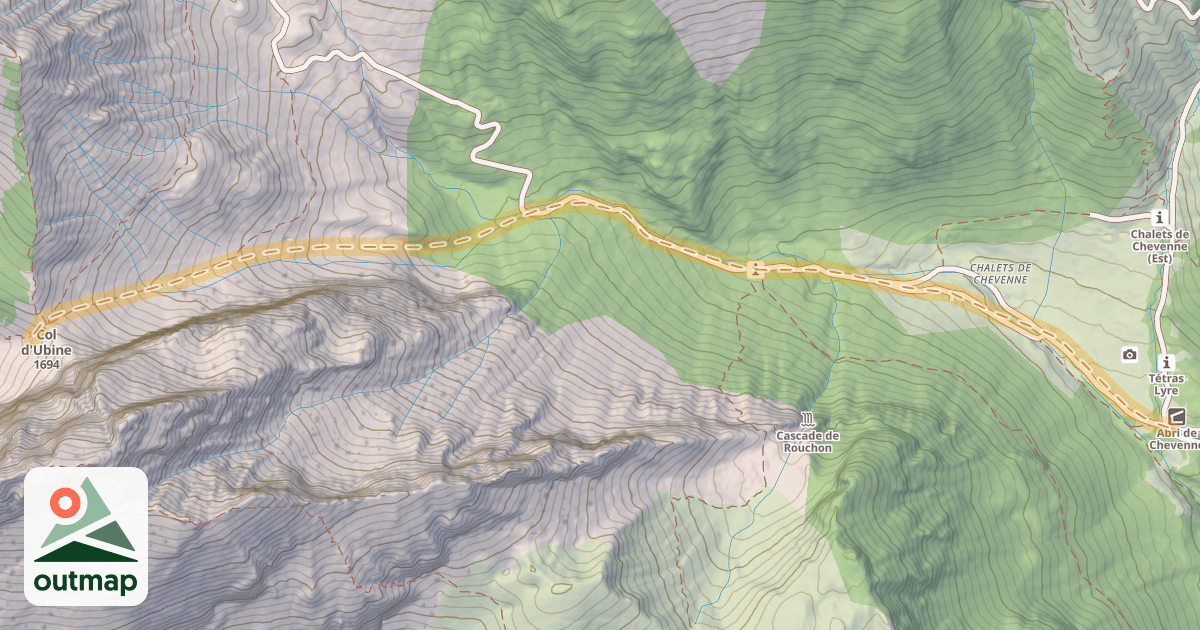 Map of Col d'Ubine — La Chapelle d'Abondance