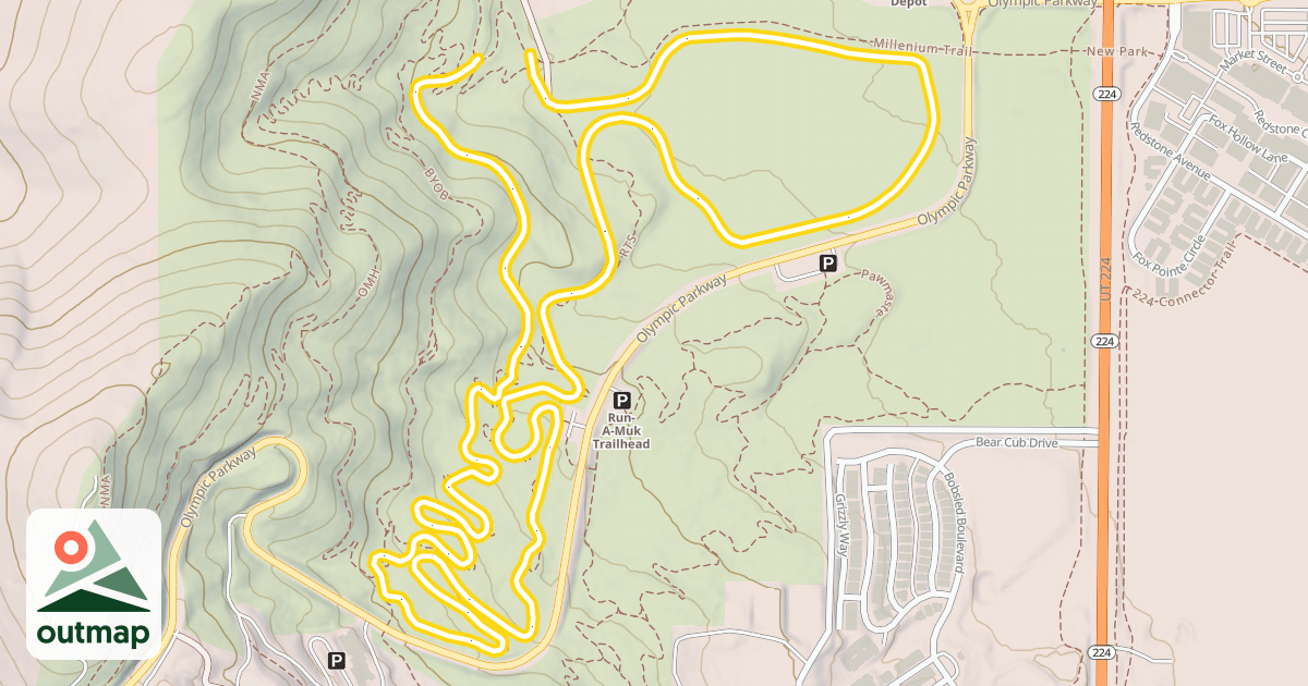 Map of Basin Rec 5K Nordic Trail