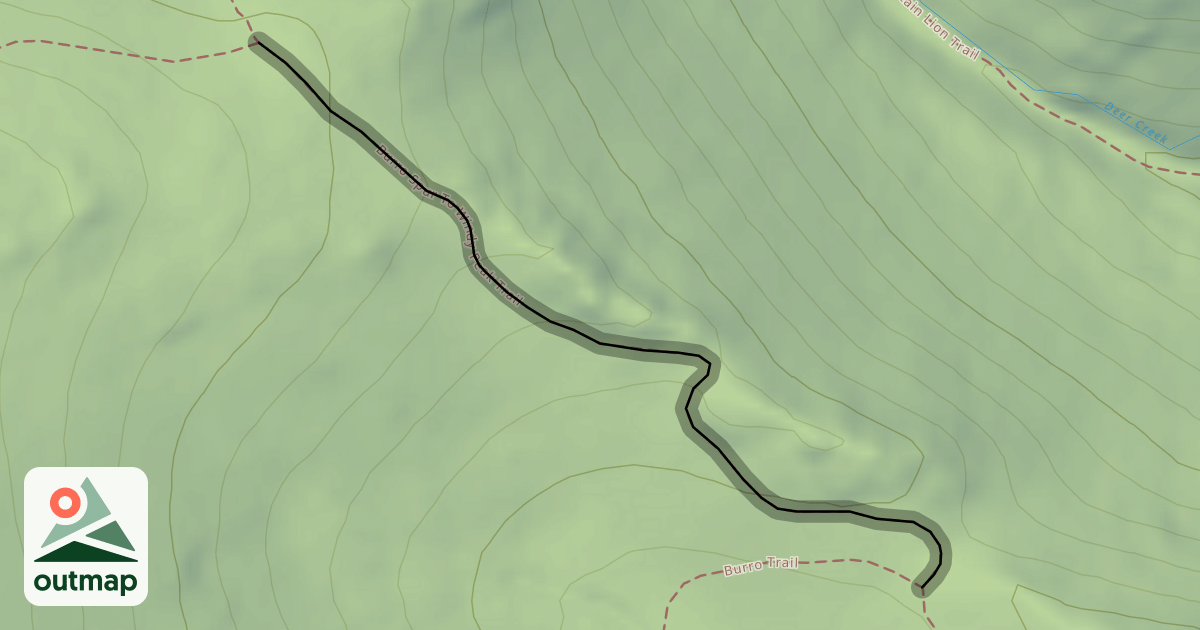 Map of Burro Spur To Windy Peak Trail