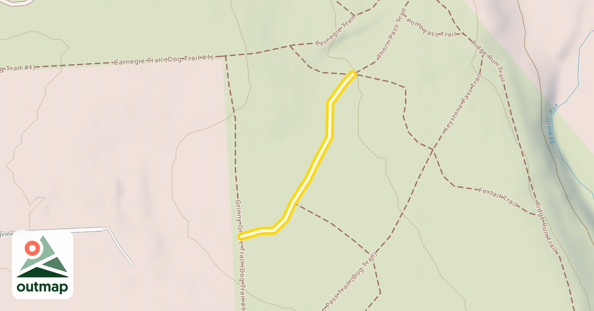 Map of Thorn Pass Trail (Dog Trail)