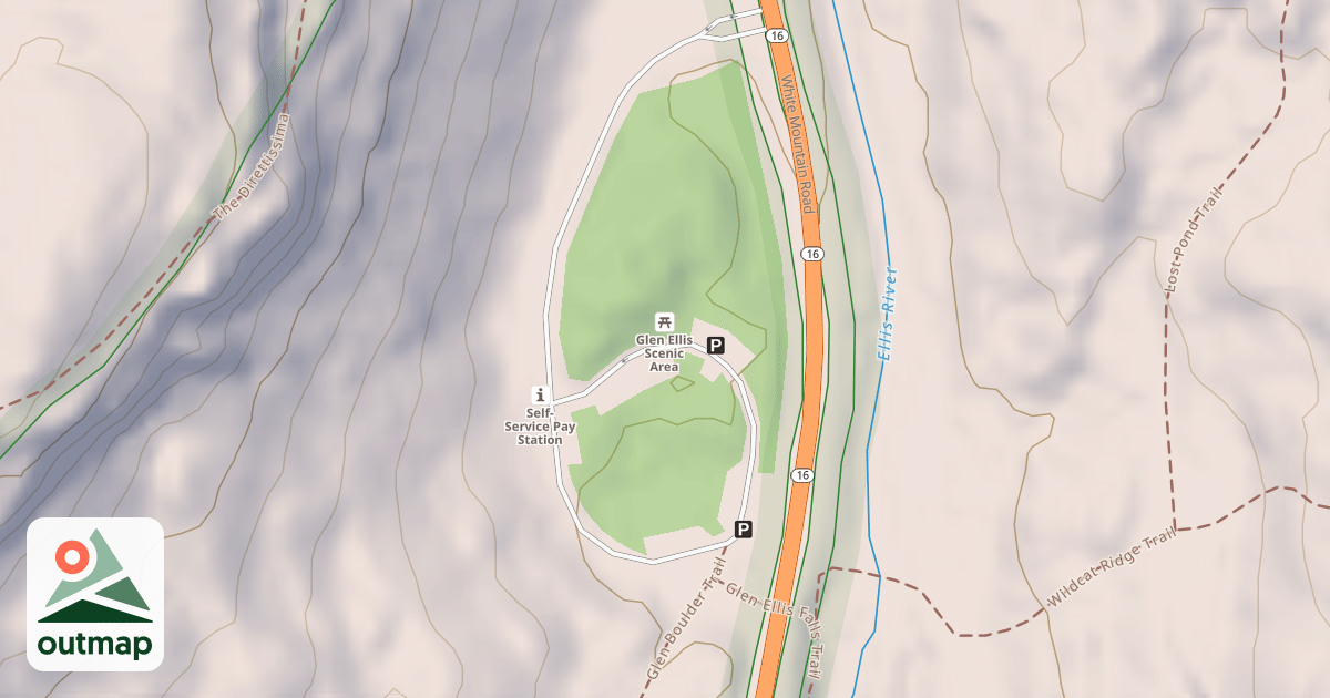 Map of GLEN ELLIS FALLS PICNIC AREA