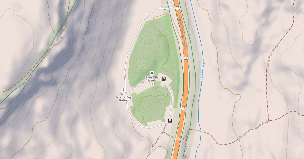Map preview of GLEN ELLIS FALLS PICNIC AREA