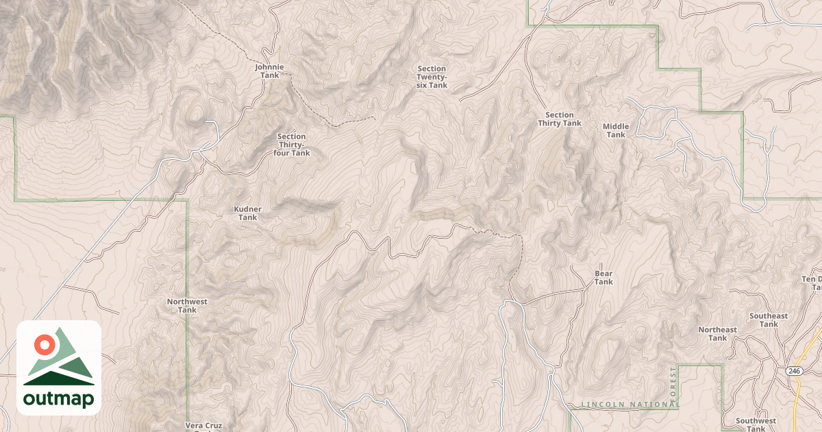 Map of INDIAN DIVIDE