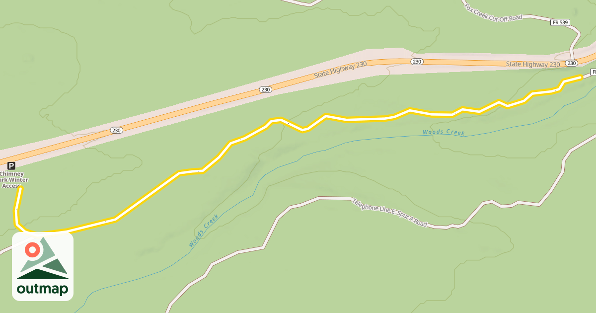 Map of Woods Creek Loop