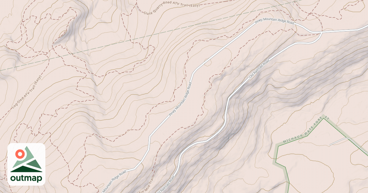 Map of Michaux State Forest - ATV Trail System