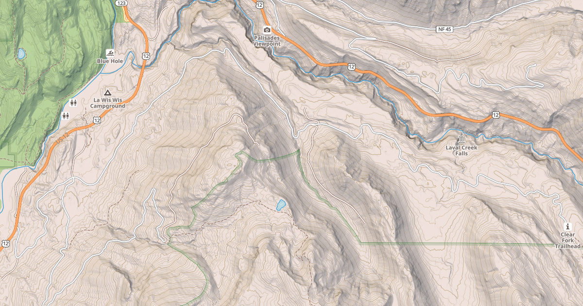 Map preview of LAVA CREEK