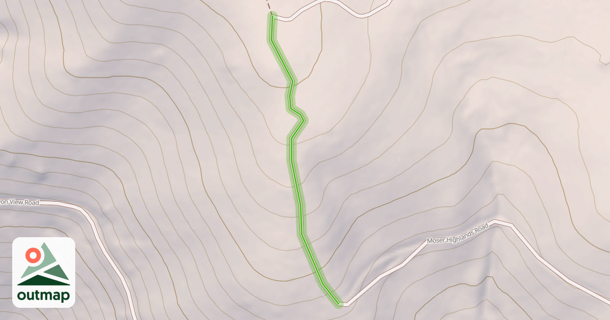 Map of Moser Highlands Road