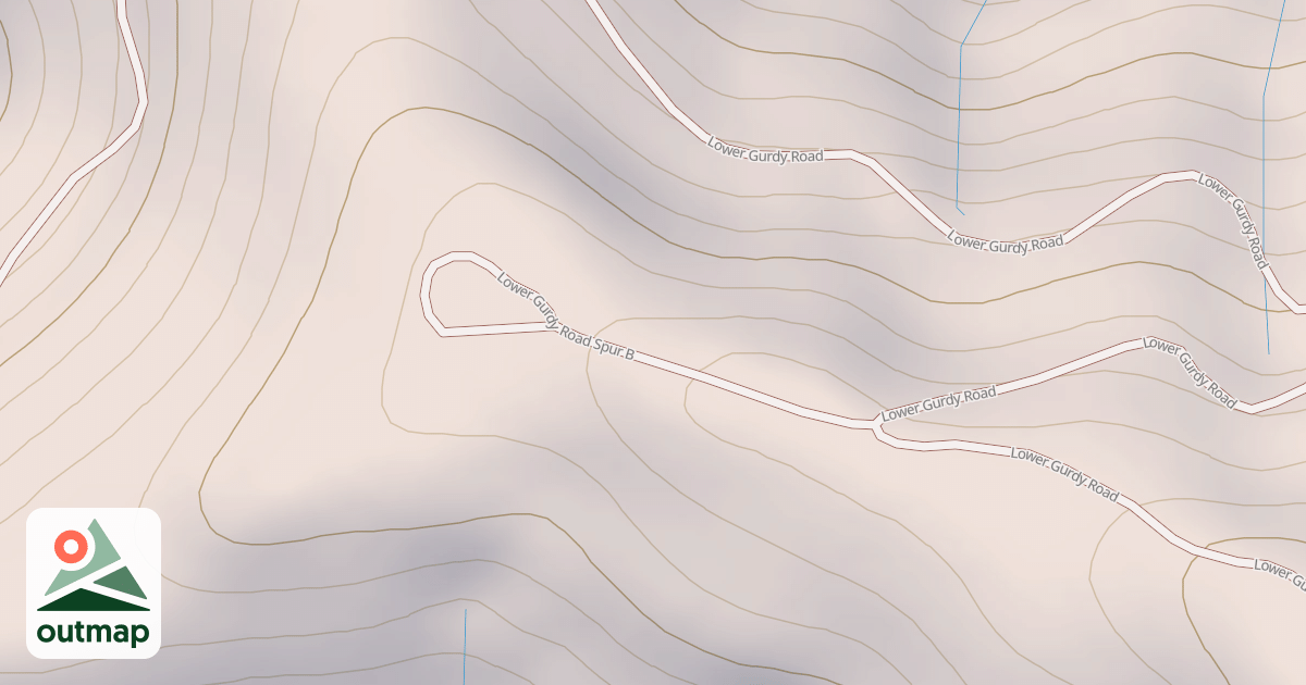 Map of LOWER GURDY TURNAROUND