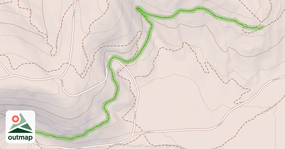 Map of Billy Idol (Threadstone) Trail