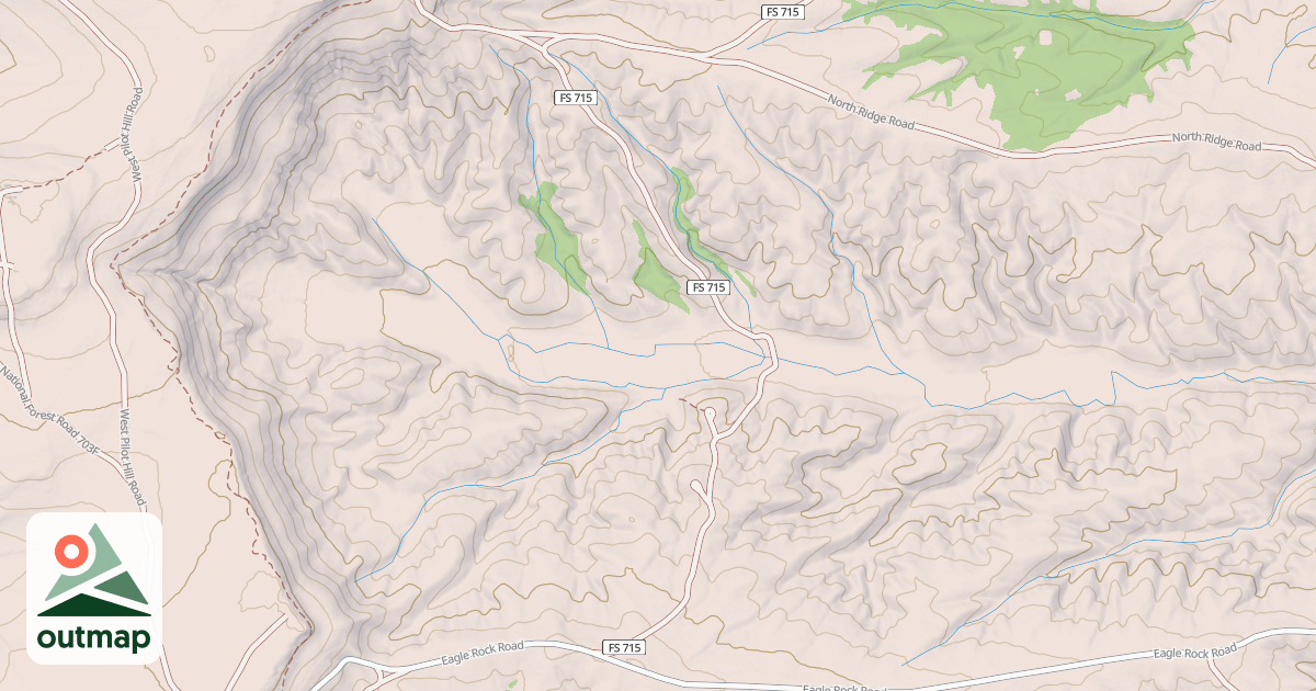 Map of EAST PILOT HILL