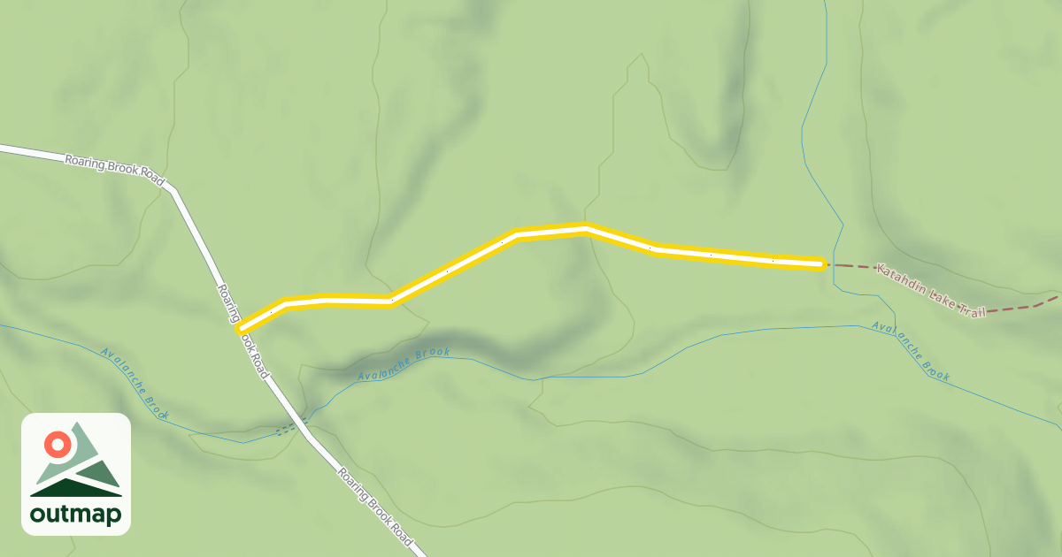 Map of Katahdin Lake Trail