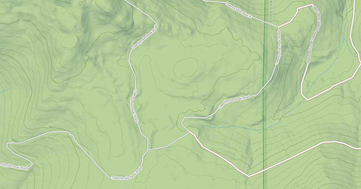 Map preview of TWENTYMILE PEAK