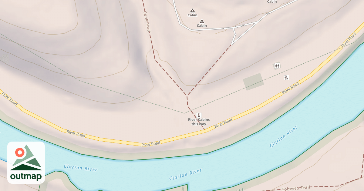 Map of Cook Forest State Park Trails