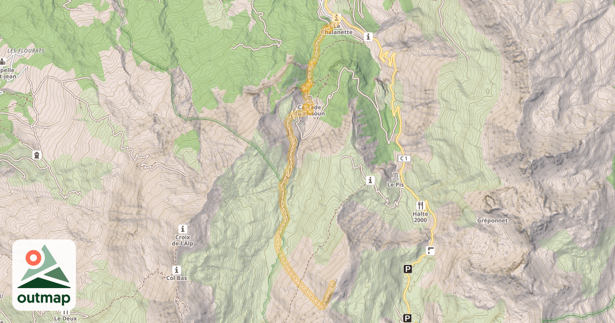 Map of La Pelounière — Chalanette