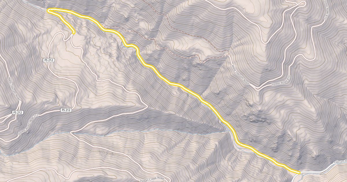 Map preview of Indian Creek Road