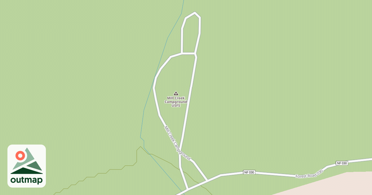 Map of MILL CREEK CAMPGROUND