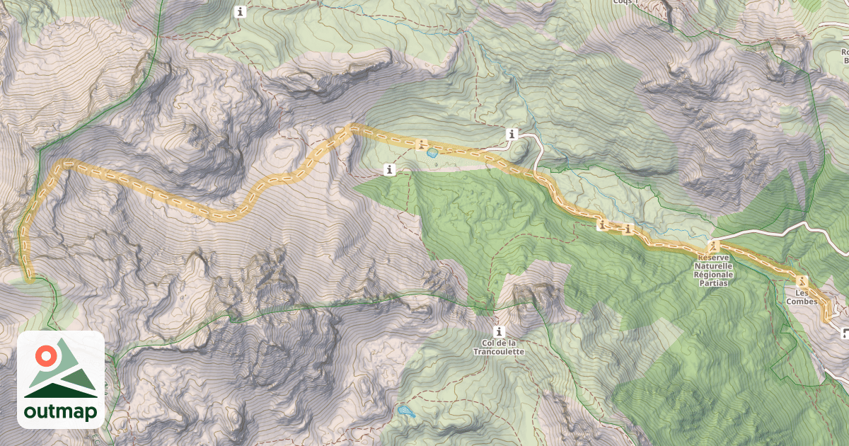 Map of Cime de la Condamine — Les Combes