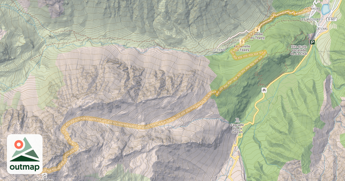 Map of Cime du Sambuis — Valmaure