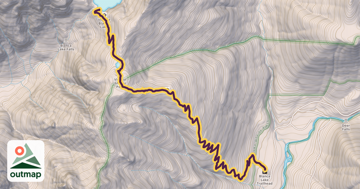 Map of Blanca Lake Trail