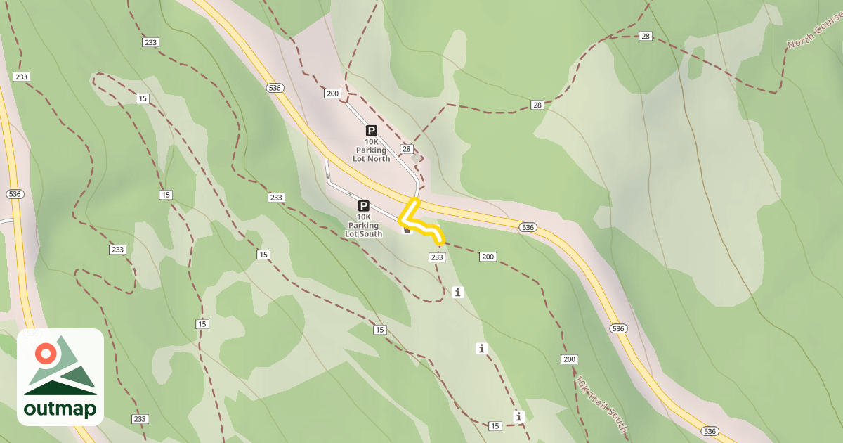 Map of 10K Trail South (200)