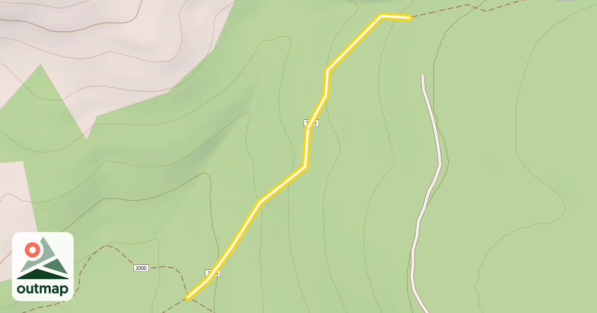 Map of Brown Mountain Trail #1005