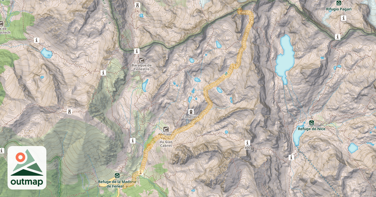 Map of Cime du Gélas — Isola 2000