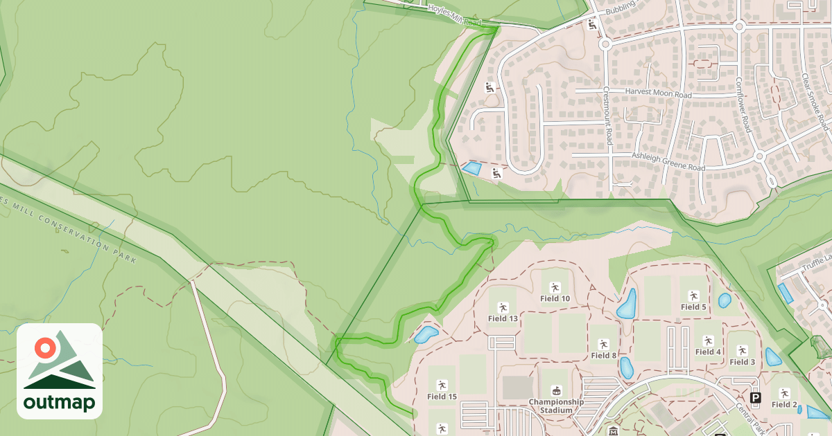 Map of Hoyles Mill Trail