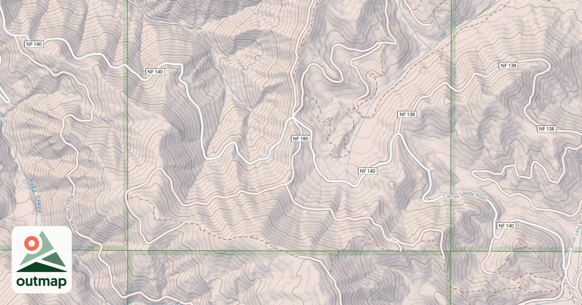 Map of CAMAS SADDLE