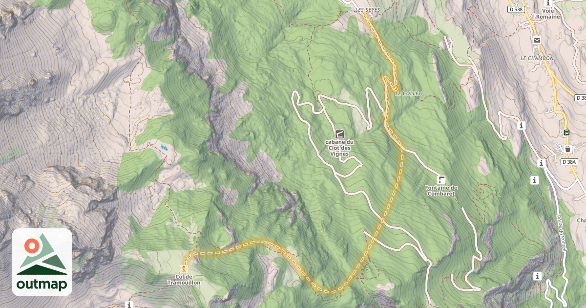 Map of Col de Tramouillon — Les Seyes