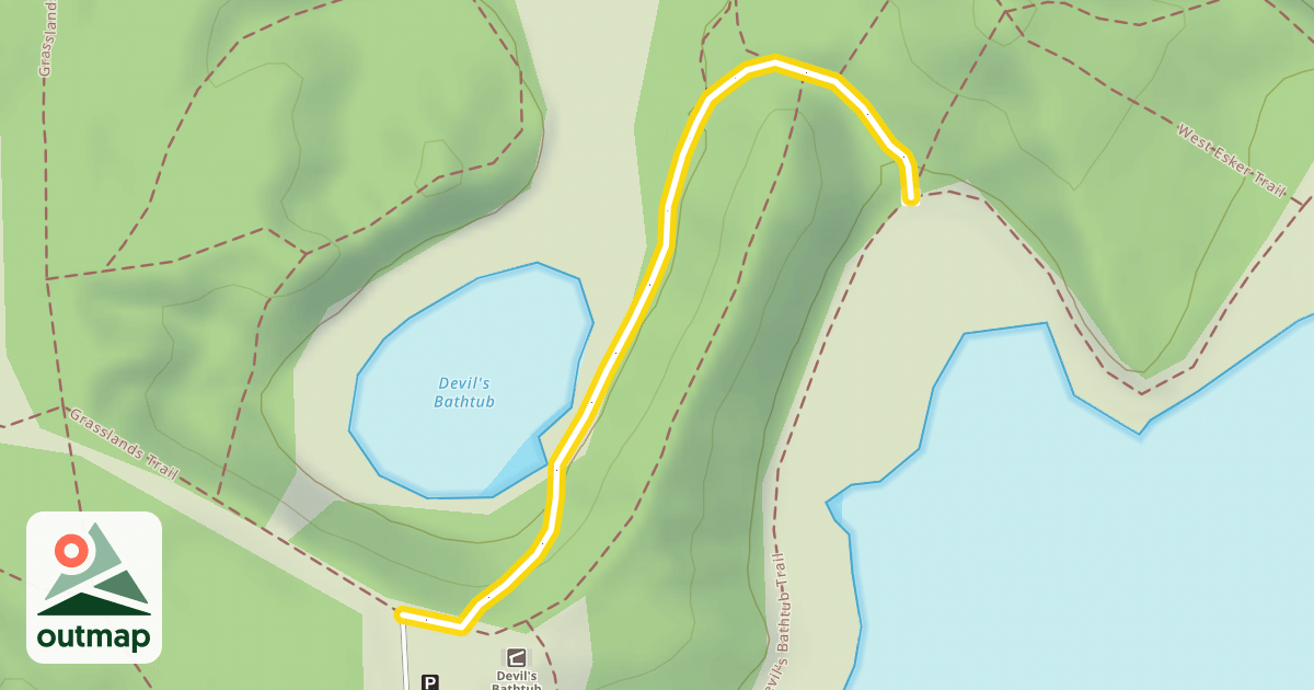 Map of Devil's Bathtub Trail