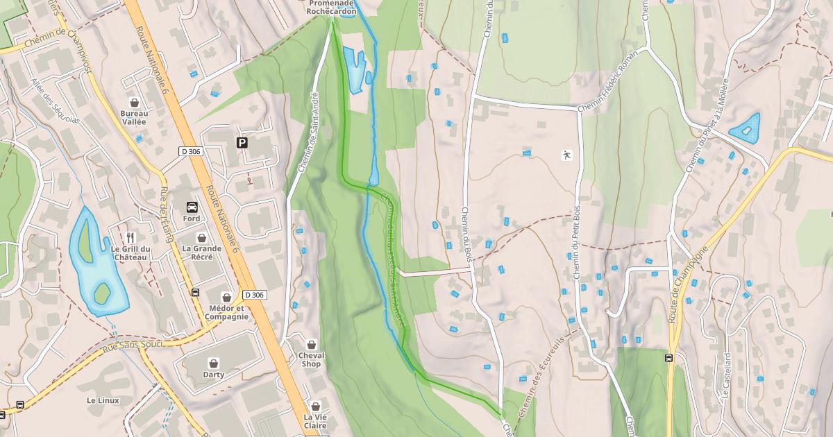 Map preview of Chemin du Ruisseau Saint-André
