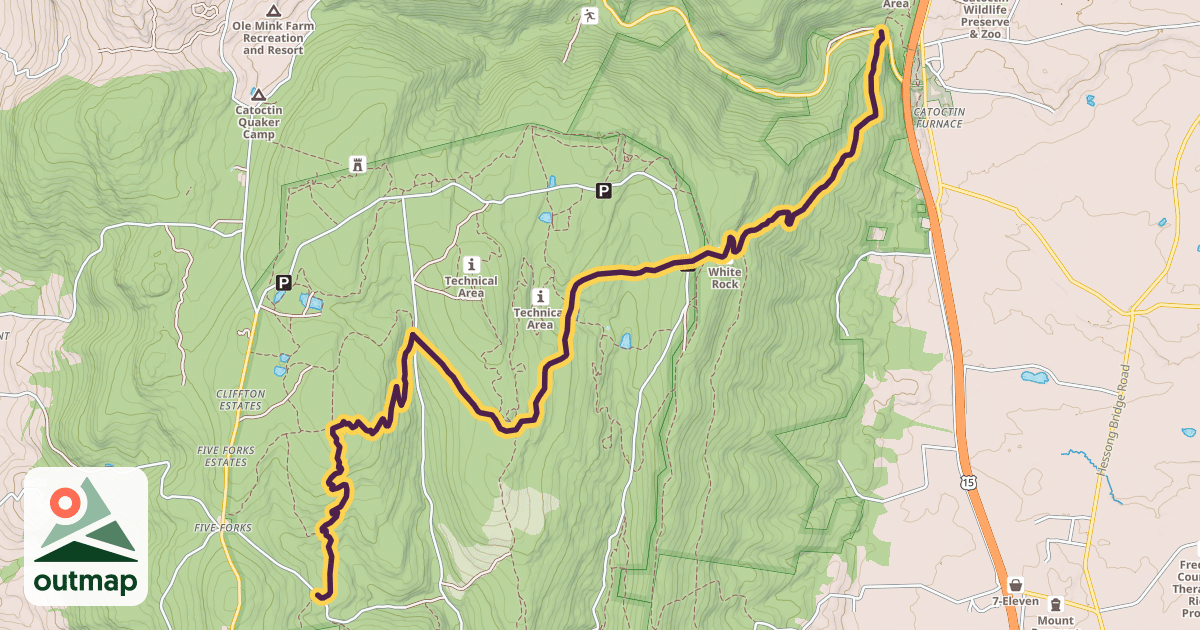 Map of Catoctin National Recreation Trail