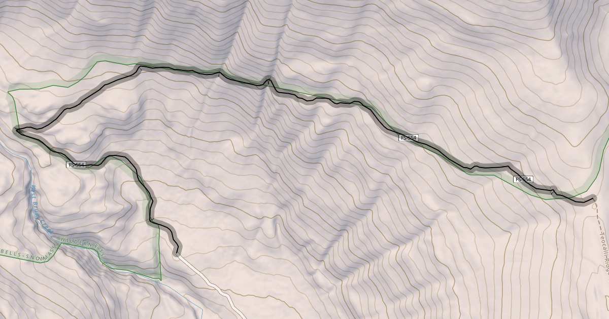 Map preview of Teocalli Mtn Trail 554