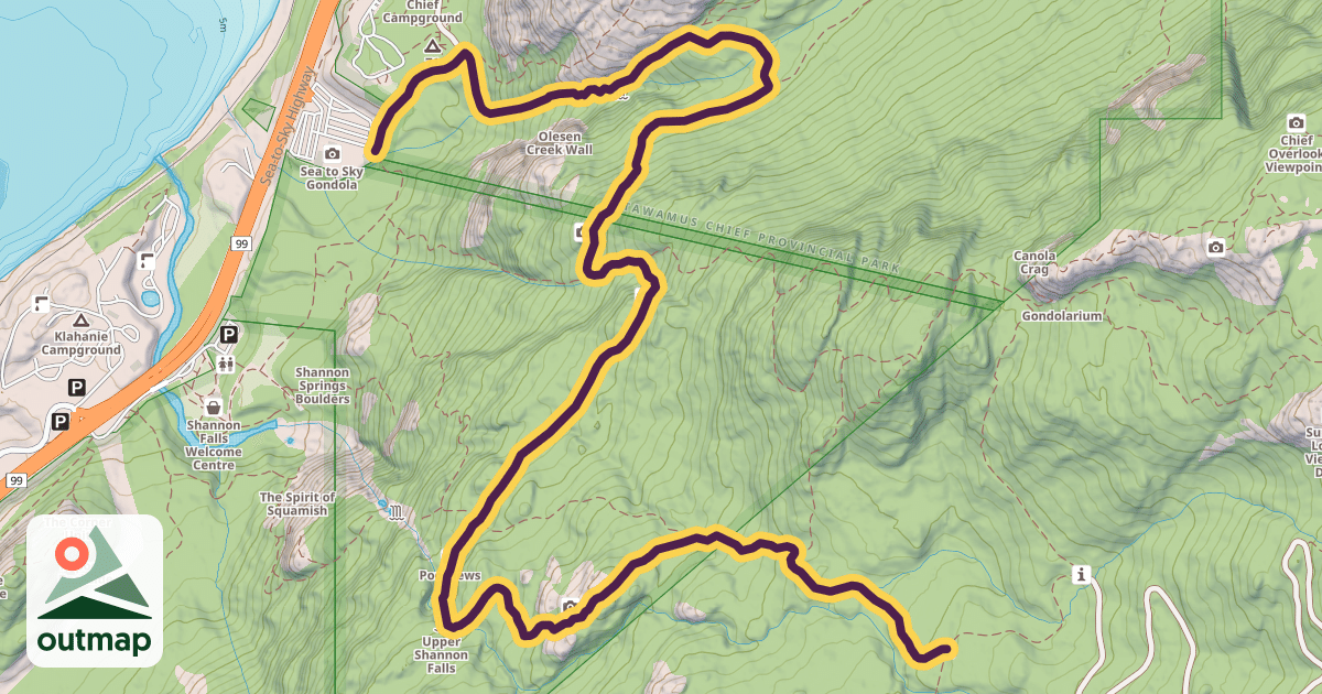 Map of Sea to Summit Trail