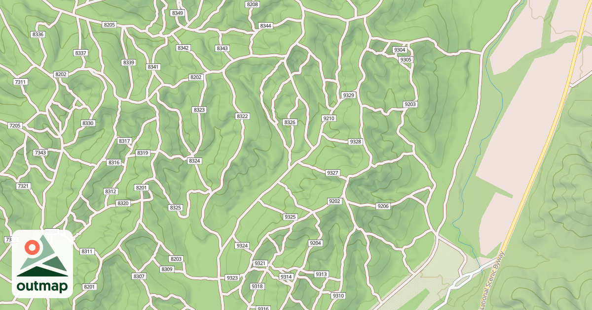 Map of USFS Motor Vehicle Use Map Trails 19076