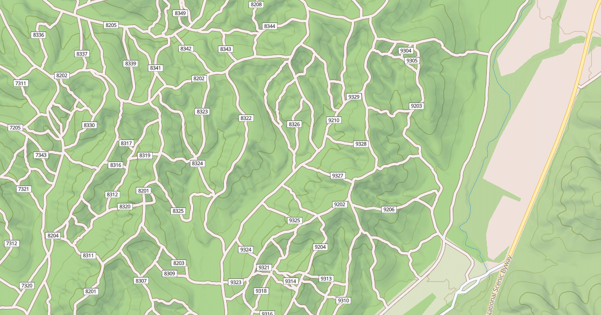 Map preview of USFS Motor Vehicle Use Map Trails 19076
