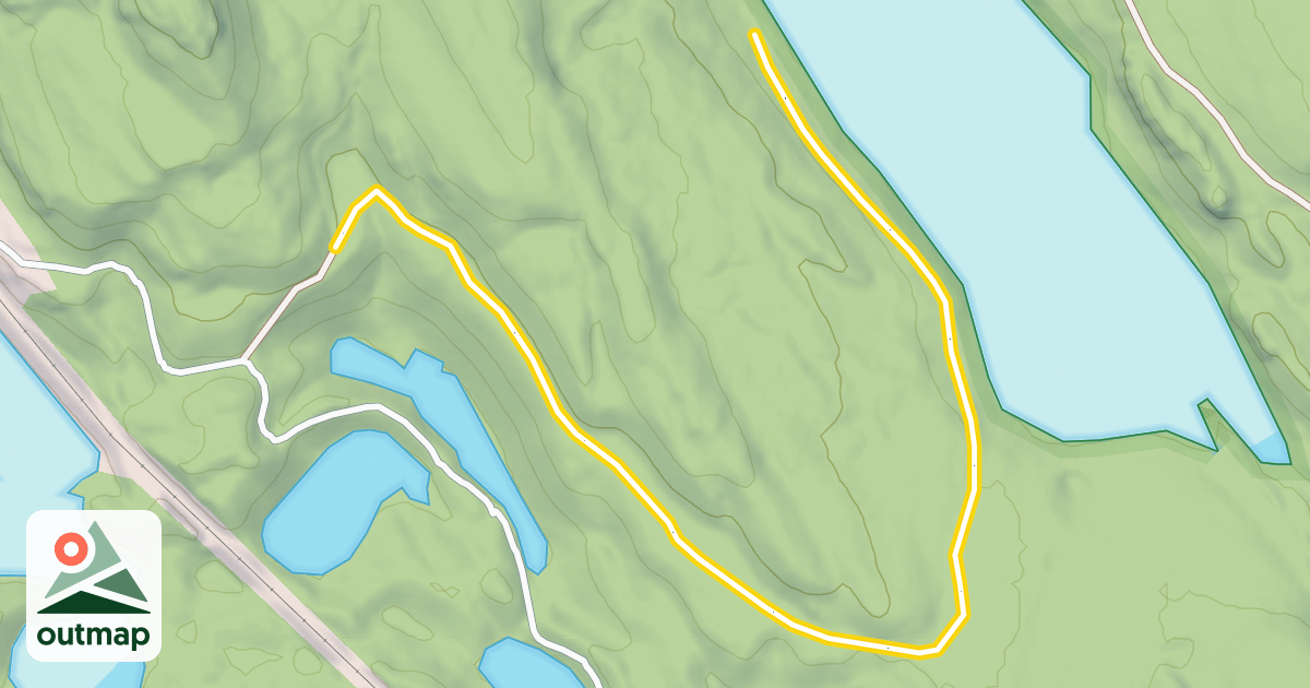 Map of Upper Stillwater to Dog Lake