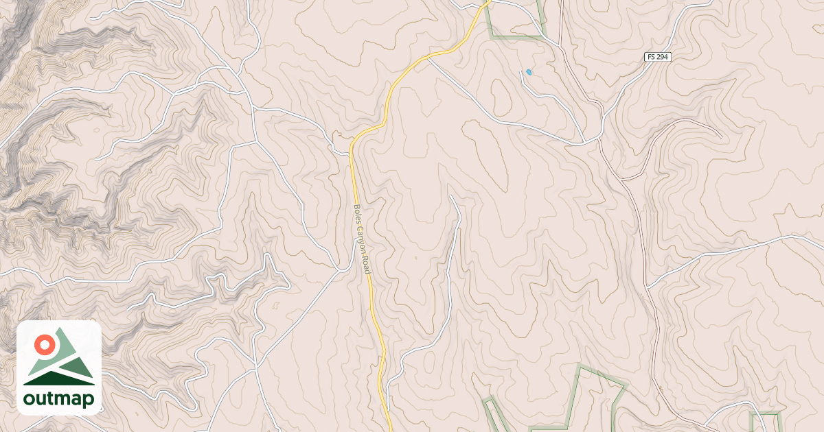 Map of BOLES CANYON