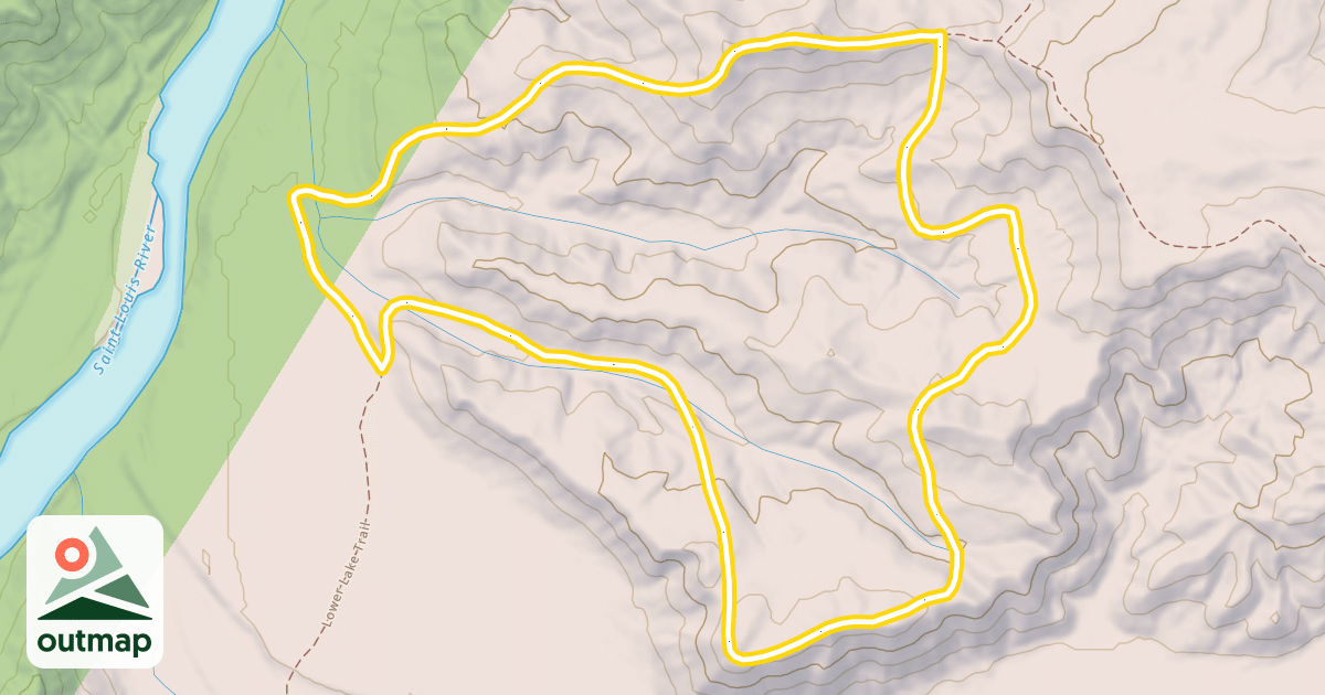 Map of Upper Lake Trail
