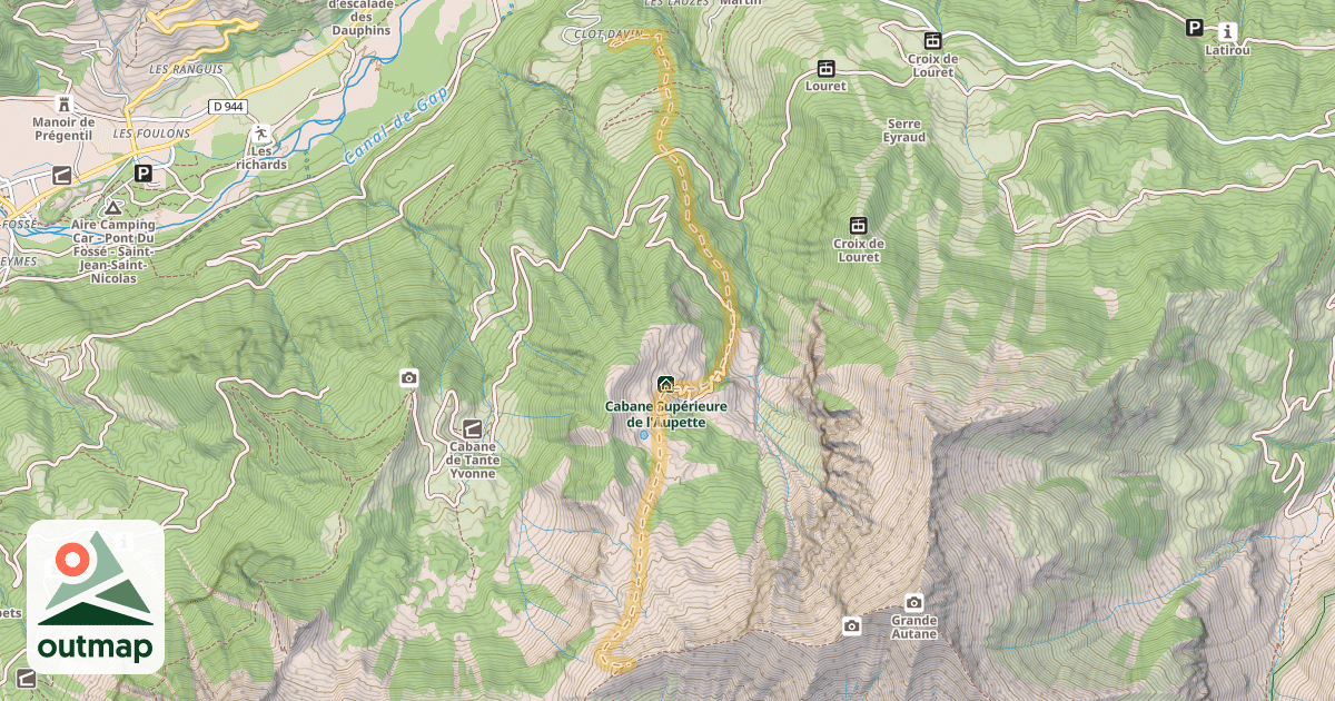 Map of Combeau — Clot-Davin