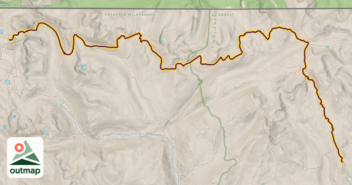 Map of North Boundary Trail