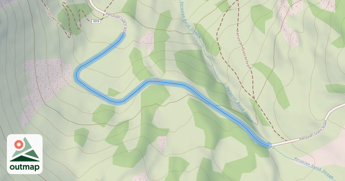 Map of Peruvian Gulch Road