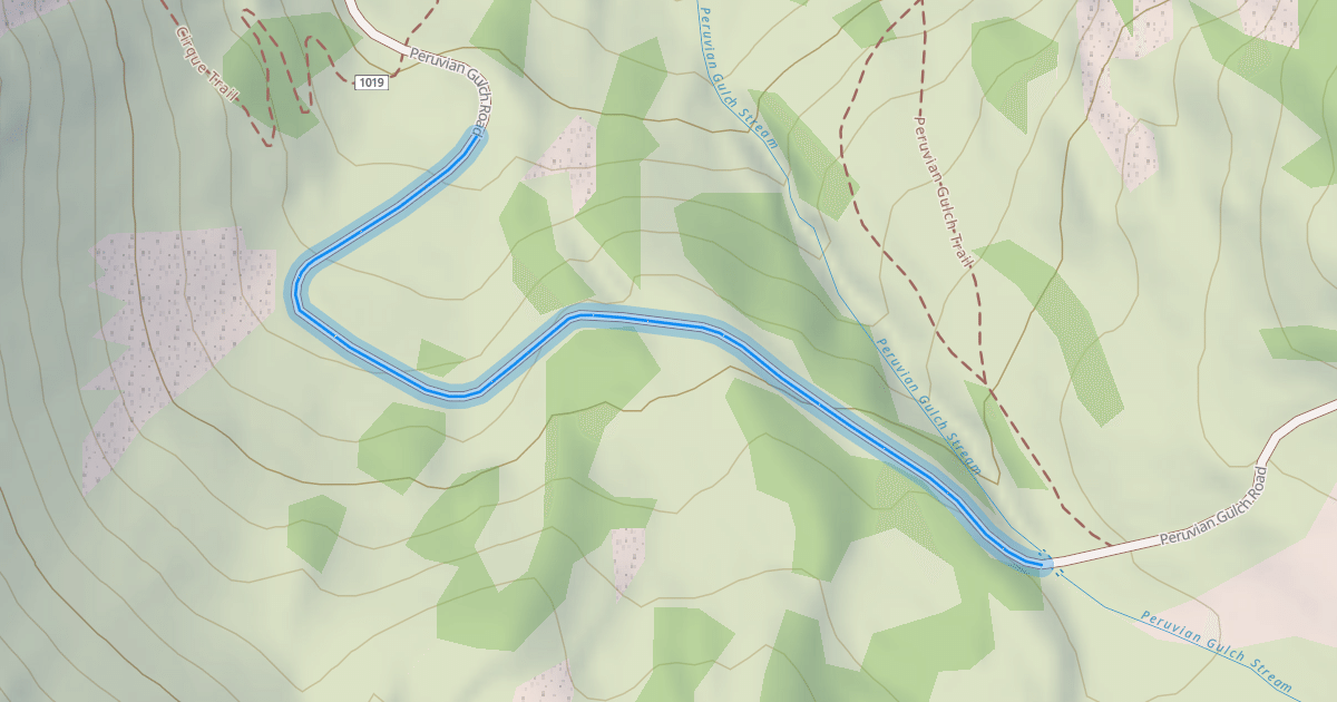 Map preview of Peruvian Gulch Road