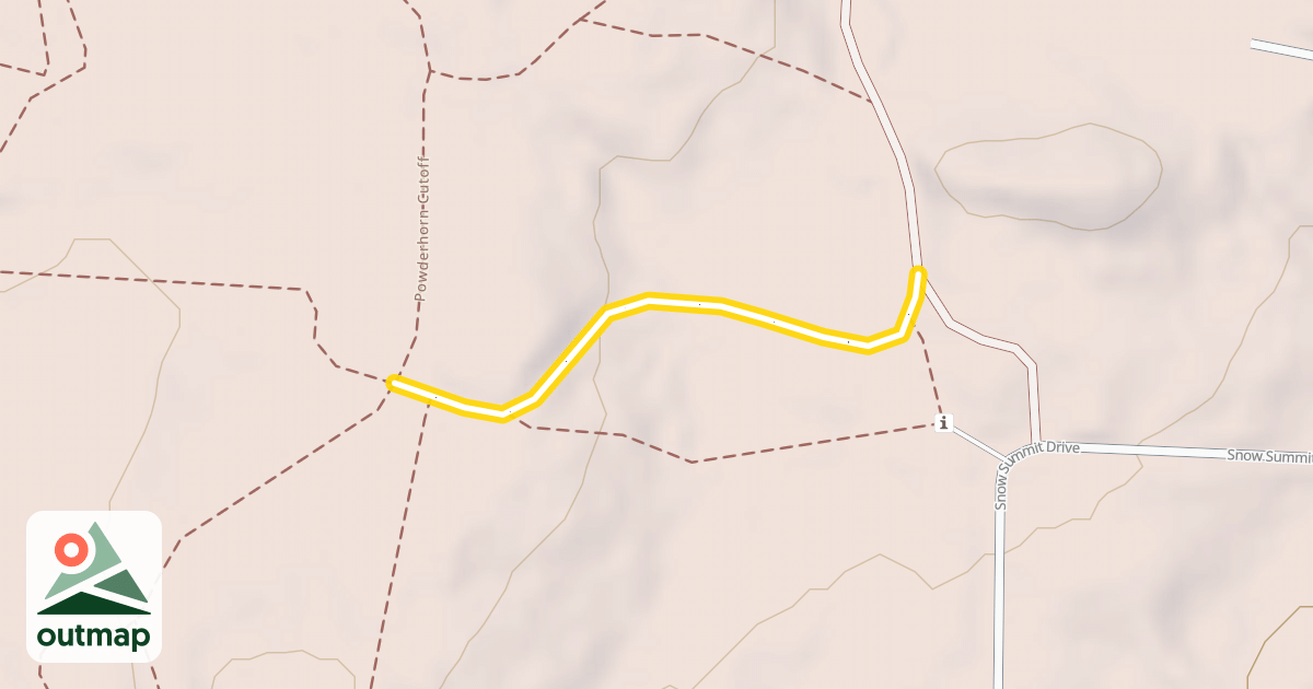 Map of Powderhorn Peaks Loop Downhill