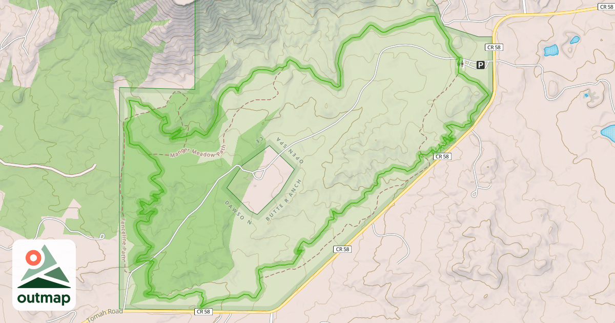 Map of Dawson Butte Trail
