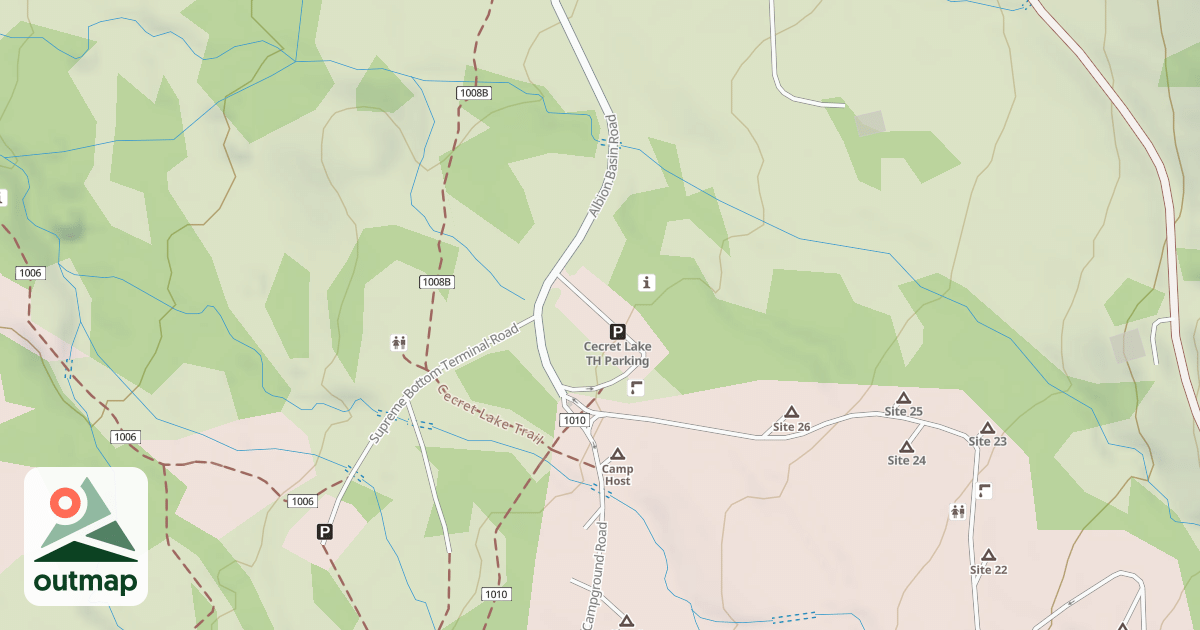 Map of CECRET LAKE T.H.