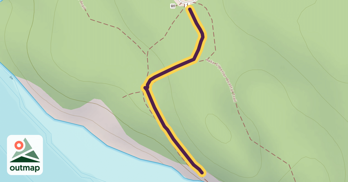 Map of Agawa Rock Pictographs Trail